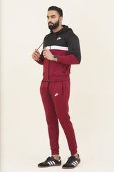 NK-Hoodie Warm-UP Maroon Tracksuit